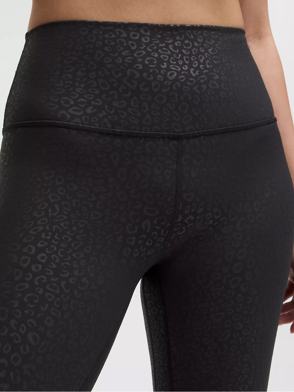 Lululemon Leopardo Shift Micro Emboss Black High-Waist Leggings - Picture 3 of 8